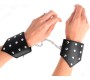 Kink Wrist Restraint KINK - BLACK POINT STYLE WRISTBANDS WITH CHAIN ADJUSTABLE 17-23 CM X 8.5 CM