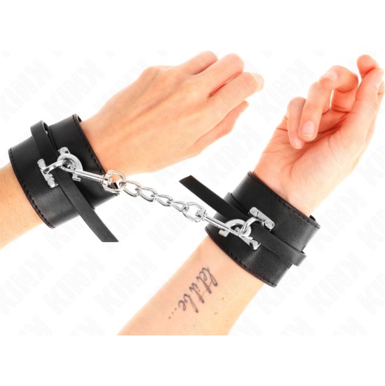 Kink Wrist Restraint KINK - DELUXE LOCKING WRIST RESTRAINTS BLACK ADJUSTABLE 14.5-21 CM X 6 CM