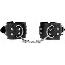 Kink Wrist Restraint KINK - DOUBLE BUCKLE WRIST RESTRAINTS BLACK ADJUSTABLE 19-26 CM