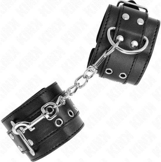 Kink Wrist Restraint KINK - DOUBLE BUCKLE WRIST RESTRAINTS BLACK ADJUSTABLE 19-26 CM
