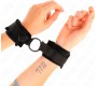 Kink Wrist Restraint KINK - BEGINNER FUR HAND CUFFS 25 CM WITH O-RING 4 CM BLACK ADJUSTABLE 15-25 CM