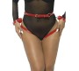 Subblime Fetish SUBBLIME - 953706 HANDCUFFS WITH BONDAGE BELT RED ONE SIZE