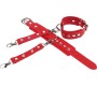 Subblime Fetish SUBBLIME - 953706 HANDCUFFS WITH BONDAGE BELT RED ONE SIZE