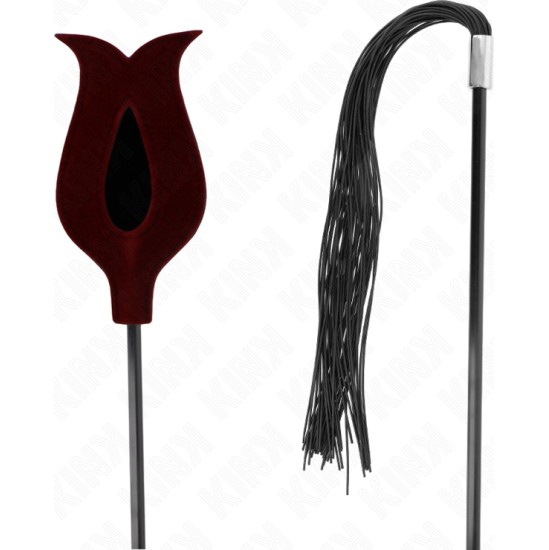 Kink Impact & Touch KINK - ROSE SHAPE SILICONE TASSEL WHIP 45 CM