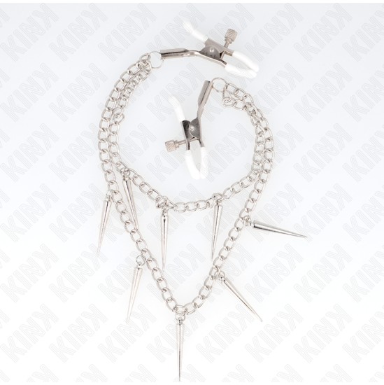 Kink Nipple Grip KINK - NIPPLE CLAMPS WITH SPIKES CHAINS 30 CM