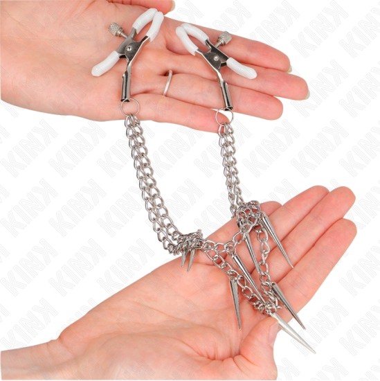 Kink Nipple Grip KINK - NIPPLE CLAMPS WITH SPIKES CHAINS 30 CM