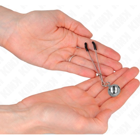 Kink Nipple Grip KINK - THIN BELL NIPPLE CLAMPS SILVER 7 CM