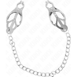 Kink Nipple Grip KINK - JAPANESE CLOVER NIPPLE CLAMPS WITH CHAIN SILVER 30 CM