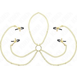 Kink Nipple Grip KINK - 4 NIPPLE AND CLIT CLAMPS ADJUSTABLE GOLD