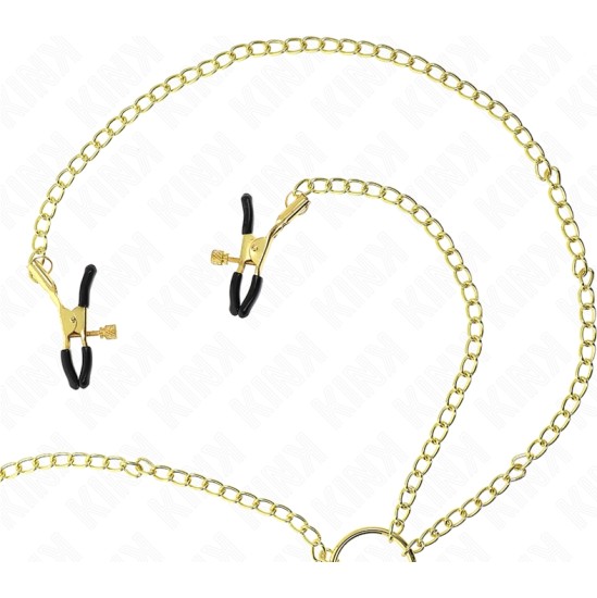 Kink Nipple Grip KINK - 4 NIPPLE AND CLIT CLAMPS ADJUSTABLE GOLD
