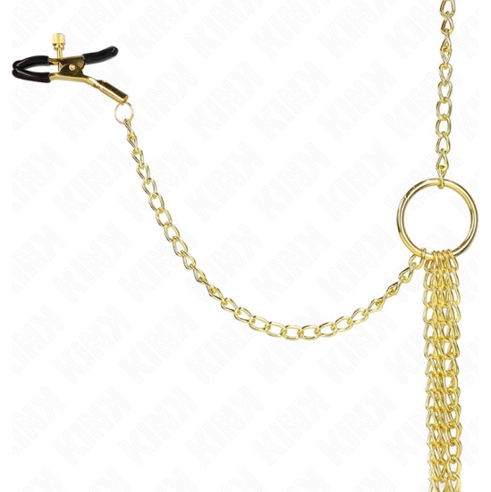 Kink Nipple Grip KINK - 4 NIPPLE AND CLIT CLAMPS ADJUSTABLE GOLD
