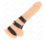 Kink Ring Power KINK - TRIPLE LEATHER PENIS RING WITH PRESSURE CLOSURE