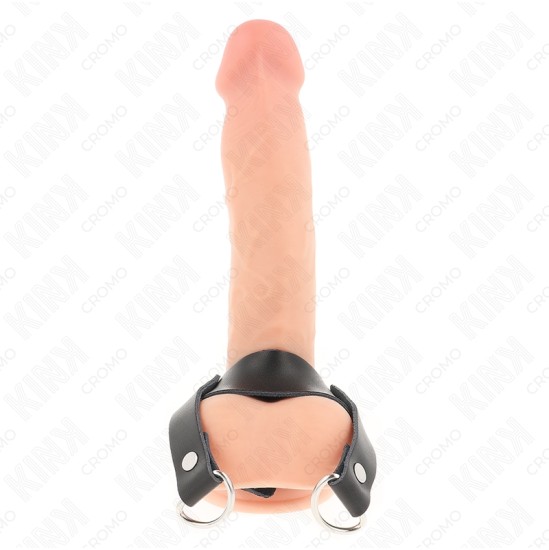 Kink Ring Power KINK - PENIS RING WITH "D" SHAPE RINGS 18.5 X 3.3 CM