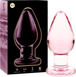 Nebula Series By Ibiza MODEL 3 ANAL PLUG BOROSILICATE GLASS PINK 11 CM -O- 5 CM