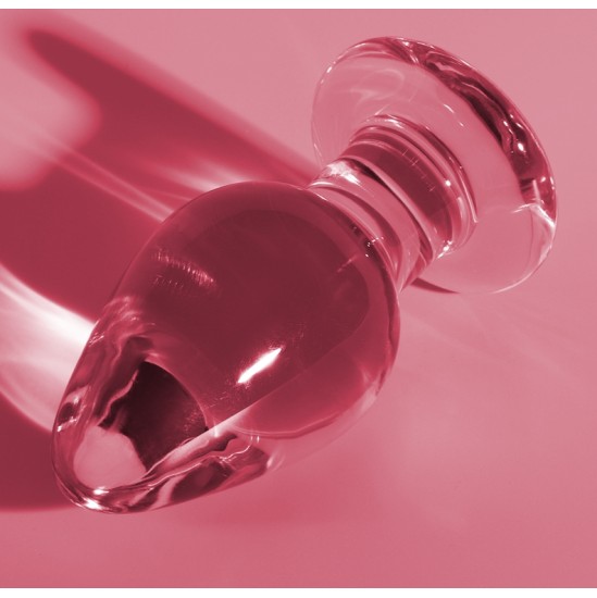Nebula Series By Ibiza MODEL 3 ANAL PLUG BOROSILICATE GLASS PINK 11 CM -O- 5 CM