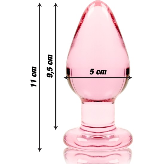Nebula Series By Ibiza MODEL 3 ANAL PLUG BOROSILICATE GLASS PINK 11 CM -O- 5 CM