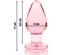 Nebula Series By Ibiza MODEL 3 ANAL PLUG BOROSILICATE GLASS PINK 11 CM -O- 5 CM