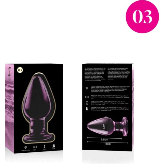 Nebula Series By Ibiza MODEL 3 ANAL PLUG BOROSILICATE GLASS PINK 11 CM -O- 5 CM