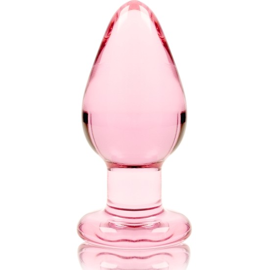 Nebula Series By Ibiza MODEL 3 ANAL PLUG BOROSILICATE GLASS PINK 11 CM -O- 5 CM