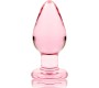 Nebula Series By Ibiza MODEL 3 ANAL PLUG BOROSILICATE GLASS PINK 11 CM -O- 5 CM