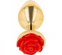 Kink Pleasure Plugs KINK - PLUG ANAL GOLD ROSE RED SIZE L