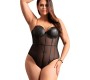 Subblime Bodies SUBBLIME - BLACK CHAIN SUSPENDERS BODYSUIT L/XL