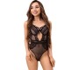 Livco Corsetti Bodies LIVCO CORSETTI FASHION - PAULA LC 20209 BODY WITH LACE DECORATIONS BLACK L/XL