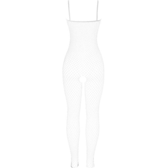 Subblime Bodystockings SUBBLIME - 951740 BODYSTOCKING WHITE FISHNET CROTCHLESS WITH BOWS ONE SIZE