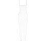 Subblime Bodystockings SUBBLIME - 951740 BODYSTOCKING WHITE FISHNET CROTCHLESS WITH BOWS ONE SIZE