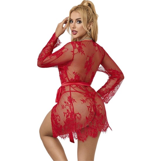 Subblime Sets SUBBLIME - 953775 LACE NIGHTGOWN + THONG RED S/M