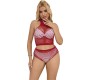 Subblime Sets SUBBLIME - 952402 FISHNET SET WITH PINK DIAMONDS ONE SIZE