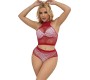 Subblime Sets SUBBLIME - 952402 FISHNET SET WITH PINK DIAMONDS ONE SIZE