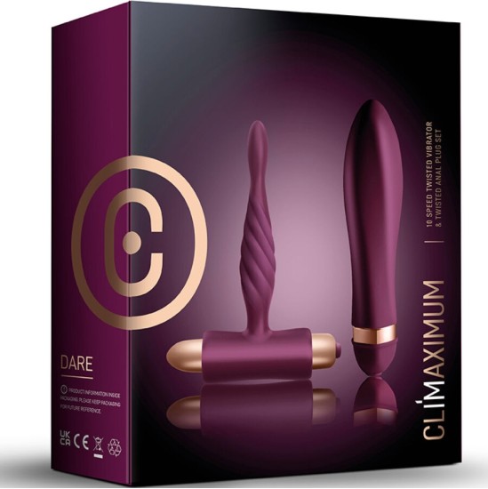 Climaximum DARE KIT TWISTED VIBRATOR + ANAL PLUG BEGINNER