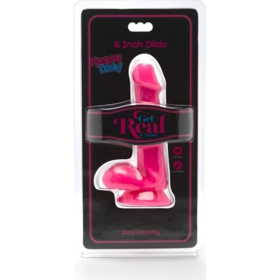 Get Real HAPPY DICKS DILDO 12 CM BALLS PINK
