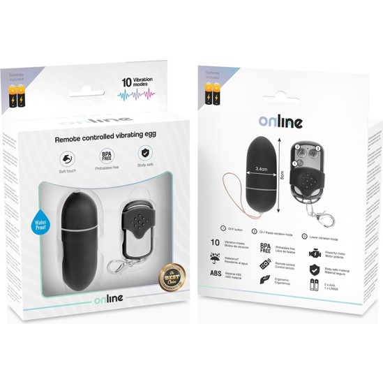 Online REMOTE CONTROL VIBRATING EGG L BLACK