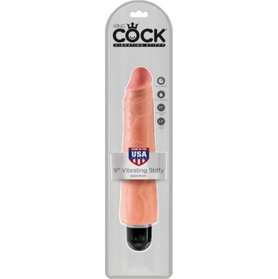 King Cock 23 CM VIBRATING STIFFY - FLESH