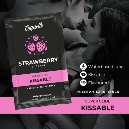 Coquette Cosmetics COQUETTE CHIC DESIRE - STRAWBERRY WATER BASED KISSABLE LUBRICANT POCKET 10 ML