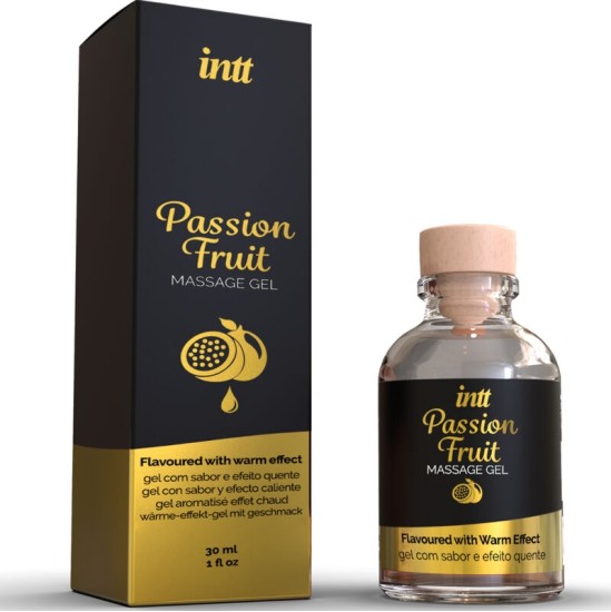 Intt Massage & Oral Sex PASSION FRUIT FLAVORED MASSAGE GEL WITH HEAT EFFECT