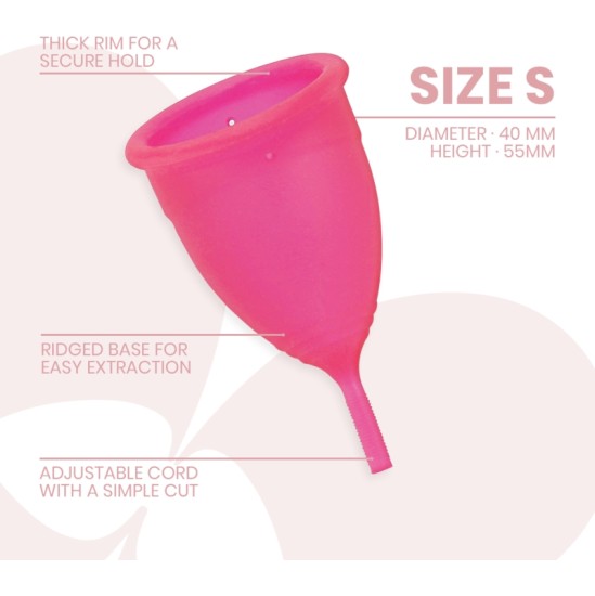 Intimichic MENSTRUAL CUP MEDICAL GRADE SILICONE - SIZE S