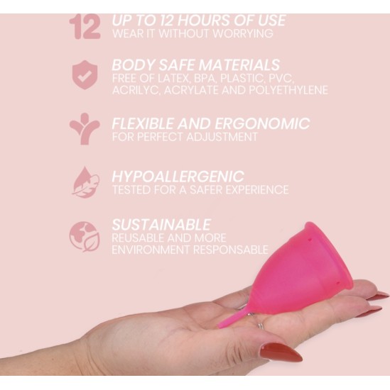 Intimichic MENSTRUAL CUP MEDICAL GRADE SILICONE - SIZE S