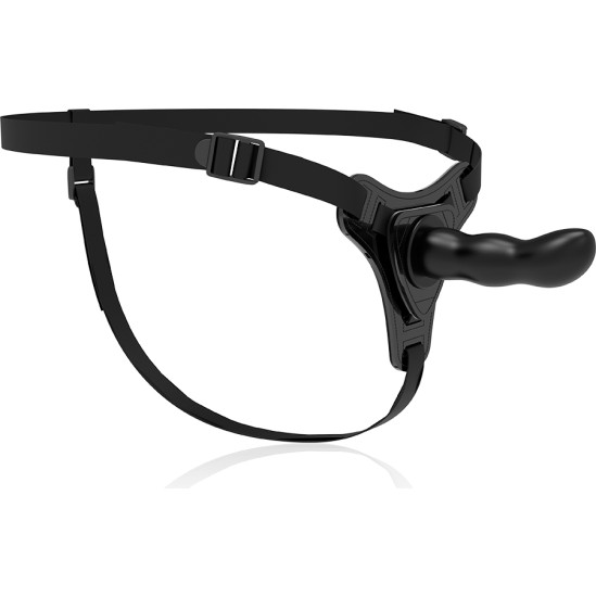 Fetish Submissive Harness BLACK SILICONE G-SPOT 16 CM