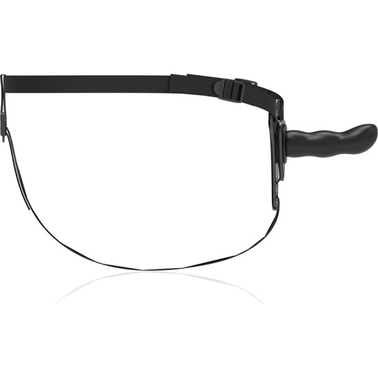 Fetish Submissive Harness BLACK SILICONE G-SPOT 16 CM