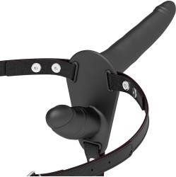Fetish Submissive Harness BLACK DOUBLE PENETRATION