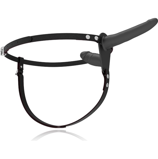 Fetish Submissive Harness BLACK DOUBLE PENETRATION