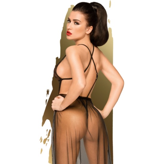 Penthouse Peignoirs PENTHOUSE - PEIGNOIR BEST FOREPLAY BLACK L/XL