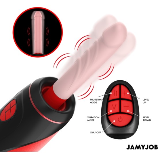 Jamyjob PYSTON BASE AUTOMATIC MASTURBATOR WITH REMOTE CONTROL DILDO