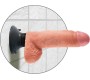 King Cock 17.78 CM VIBRATING COCK WITH BALLS FLESH