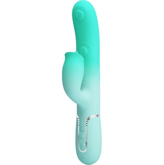 Pretty Love Flirtation PRETTY LOVE - GIGI MULTIFUNCTION RABBIT VIBRATOR AQUA GREEN