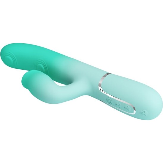 Pretty Love Flirtation PRETTY LOVE - GIGI MULTIFUNCTION RABBIT VIBRATOR AQUA GREEN