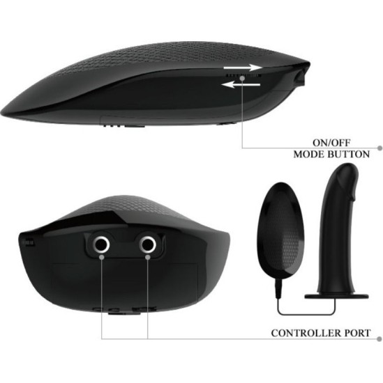 Pretty Love Male PRETTY LOVE - VITO STRAP ON WITH HOLLOW DILDO AND VIBRATION 17.3 CM